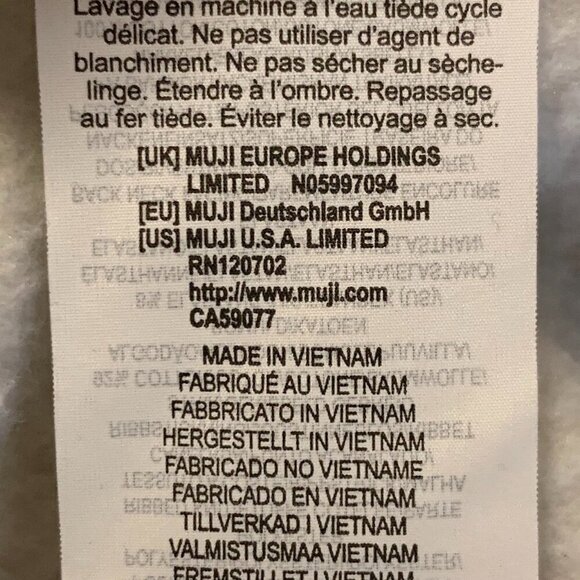 Muji Men's Heather Cotton Stretch Long‎ Sleeve Pullover Hoodie Sweatshirt Size M - Picture 9 of 12